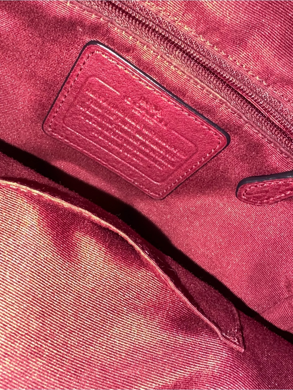 Coach Mini Billie Backpack Pebbled Burgundy in Like New Condition - Picture 9 of 14